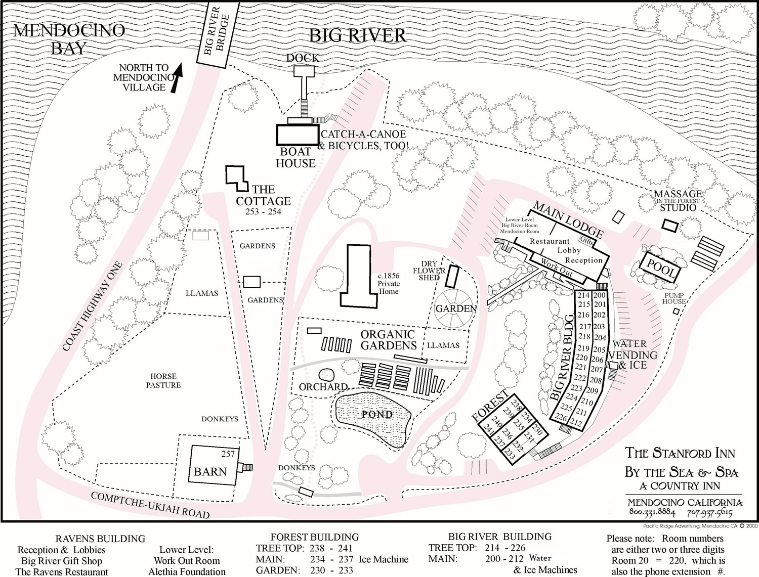 the stanford inn property map