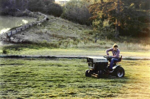 jeff on mower 1980