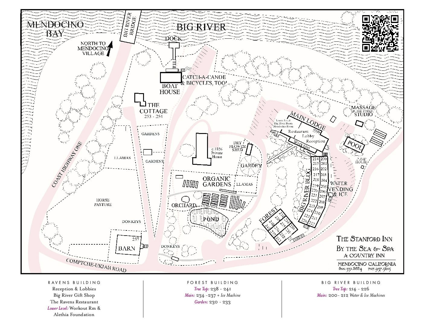 the stanford inn property map