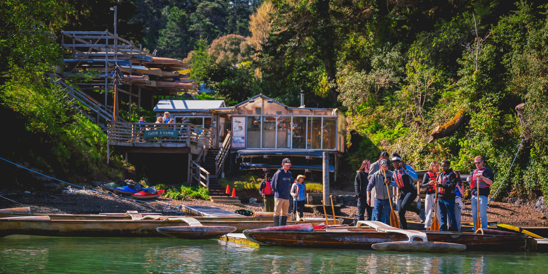 catch a canoe at stanford inn mendocino