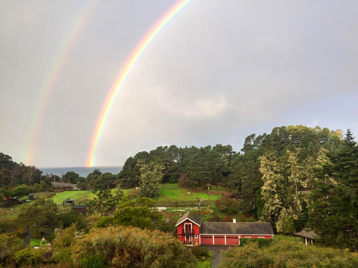 rainbow over stanford inn mendocino